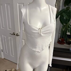 STEELE White Long Sleeve top